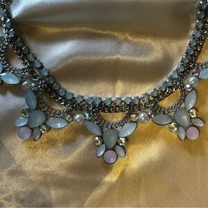 Elegant Blue and Silver Necklace